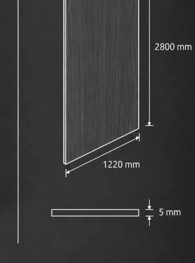 Diagrama acotado de la hoja de bamboo panel, lámina 4 del catálogo HAKÛ 2026
