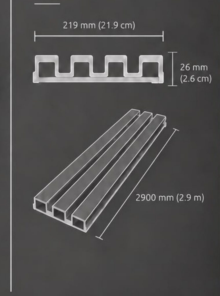 Diagrama acotado del lambrín de exterior generación 2, lámina 42 del catálogo HAKÛ 2026
